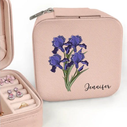 Birth Flower For Women - Personalized Jewelry Box