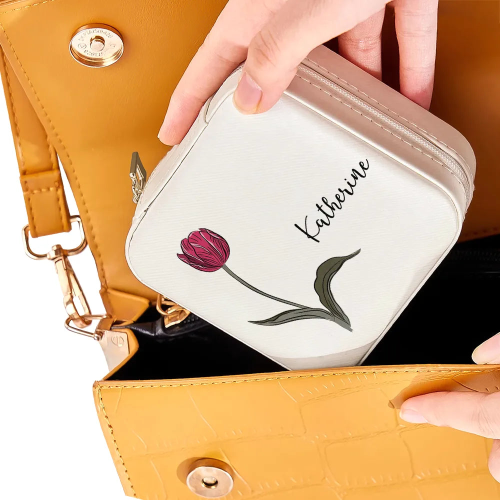 Birth Flower For Women - Personalized Jewelry Box