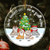 Christmas Funny Cartoon Cats On The Naughty List - Personalized Circle Glass Ornament