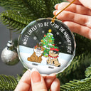 Décoration de Noël amusante avec des chats sur la liste des vilains – Décoration en verre ronde personnalisée 