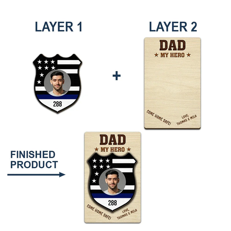 Custom Photo Police Firefighter Nurse Doctor Badge - Personalized Custom Shaped Car Visor Clip