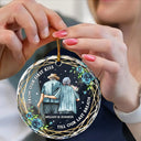 From Our First Kiss Till Our Last Breath Old Couples - Personalized Circle Glass Ornament