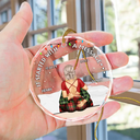 It Started With A Message - Personalized Circle Glass Ornament
