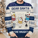 Dear Santa Define Naughty Cat Lovers - Personalized Unisex Ugly Sweater