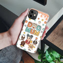 Dog Mom - 3D Inflated Effect Printed Personalized Clear Phone Case