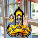 They Protect You When Things Get Hard Besties - Personalized Window Hanging Suncatcher Ornament