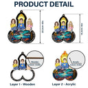 They Protect You When Things Get Hard Besties - Personalized Window Hanging Suncatcher Ornament