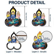 They Protect You When Things Get Hard Besties - Personalized Window Hanging Suncatcher Ornament