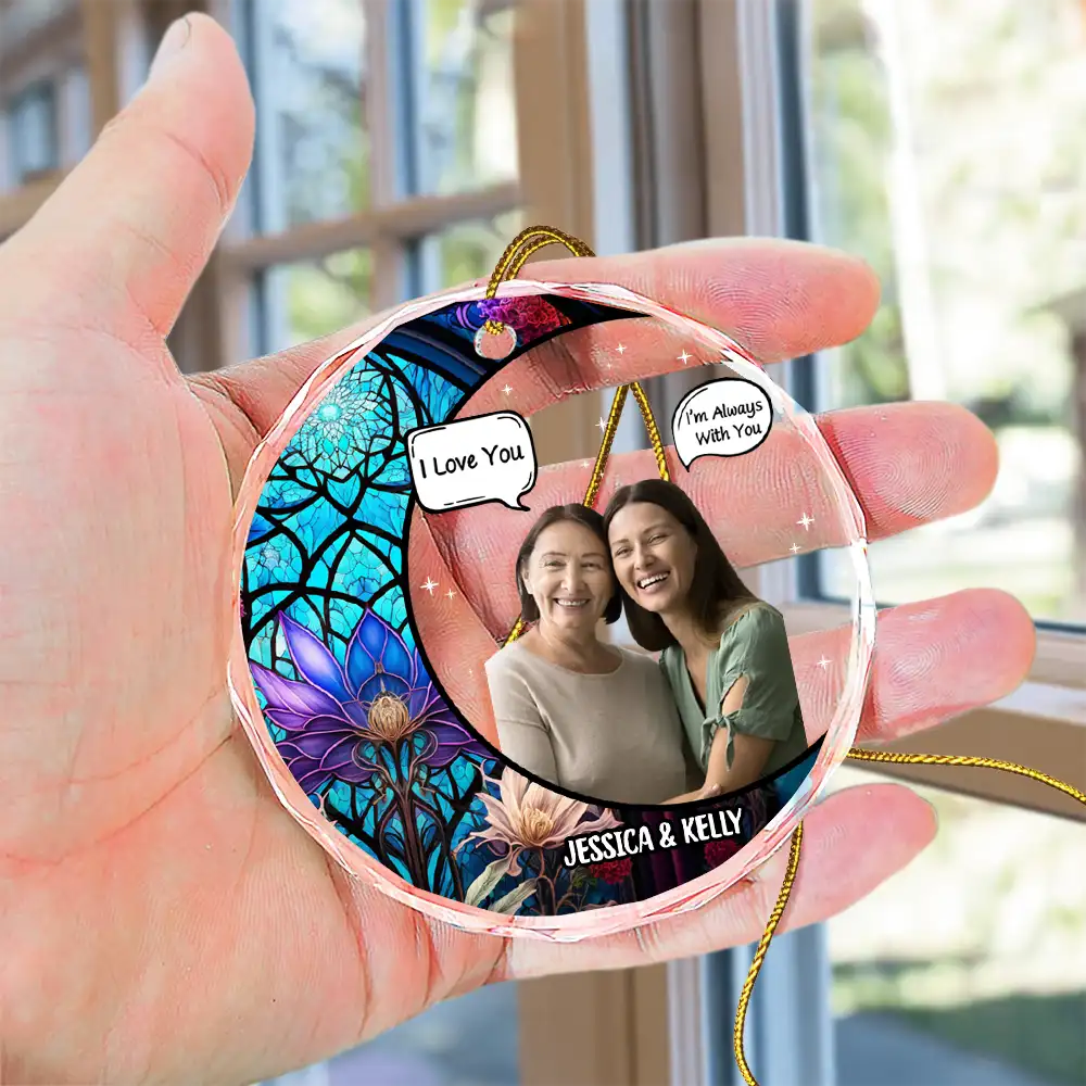 Custom Photo I Miss You I Know Memorial - Personalized Circle Glass Ornament