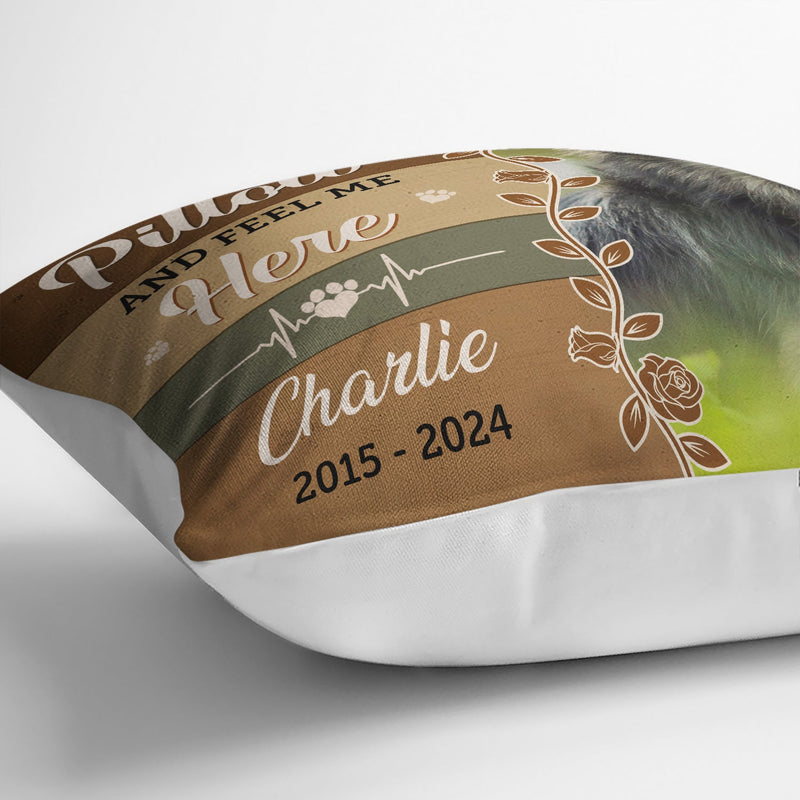 Custom Photo Dog Cat When You Miss Me - Personalized Pillow