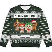 Merry Woofmas Dog Lovers - Personalized Unisex Ugly Sweater