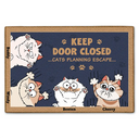 Cats Planning Escape - Personalized Doormat