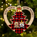 Cher Père Noël, définissez un Noël coquin - Ornement en bois personnalisé en forme personnalisée 