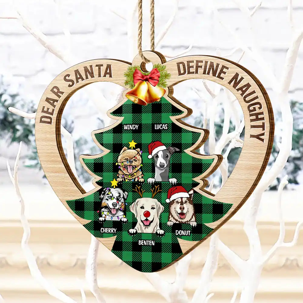 Cher Père Noël, définissez un Noël coquin - Ornement en bois personnalisé en forme personnalisée 
