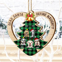 Cher Père Noël, définissez un Noël coquin - Ornement en bois personnalisé en forme personnalisée 