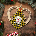 Cher Père Noël, définissez un Noël coquin - Ornement en bois personnalisé en forme personnalisée 
