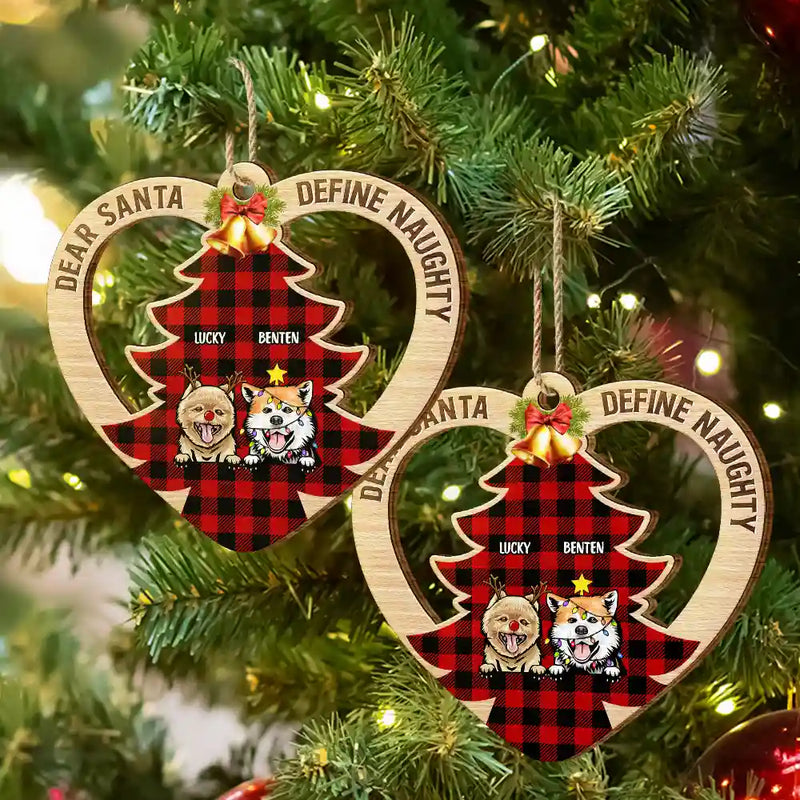 Cher Père Noël, définissez un Noël coquin - Ornement en bois personnalisé en forme personnalisée 