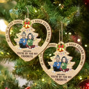 Of All The Weird Things Cartoon Christmas Gift For Couples - Personalized Custom Shaped Wooden Ornament