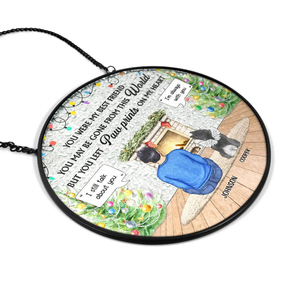 Tu étais mon bonjour préféré et mon au revoir le plus dur - Attrape-soleil personnalisé à suspendre sur un vitrail 