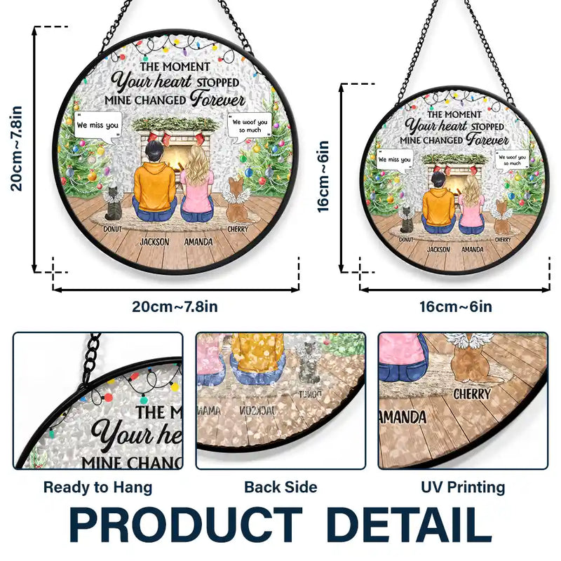 Tu étais mon bonjour préféré et mon au revoir le plus dur - Attrape-soleil personnalisé à suspendre sur un vitrail 