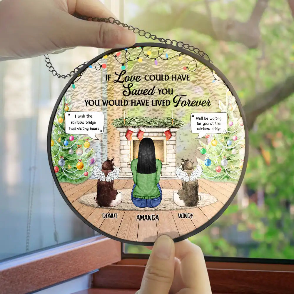 Tu étais mon bonjour préféré et mon au revoir le plus dur - Attrape-soleil personnalisé à suspendre sur un vitrail 