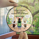 Tu étais mon bonjour préféré et mon au revoir le plus dur - Attrape-soleil personnalisé à suspendre sur un vitrail 