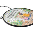 Tu étais mon bonjour préféré et mon au revoir le plus dur - Attrape-soleil personnalisé à suspendre sur un vitrail 