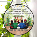 Here's To Another Year Of Bonding Over Alcohol Christmas Best Friends - Personalized Stained Glass Window Hanging Suncatcher
