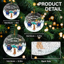 You And Me And The Dogs Camping Christmas - Personalized Stained Glass Ornament