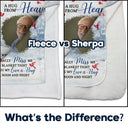 Custom Photo Hug This Blanket Tight - Personalized Fleece Blanket, Sherpa Blanket