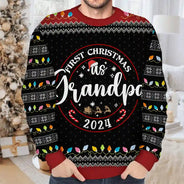 First Christmas As Christmas Family - Personalized Unisex Ugly Sweater