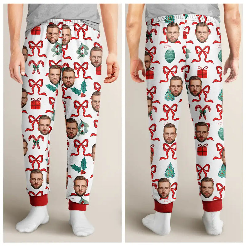 Custom Photo Girly Christmas - Personalized Pajamas Pants