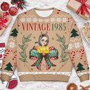 Christmas,Gift For Women,Gift For Yourself - Vintage Christmas - Personalized Unisex Ugly Sweater