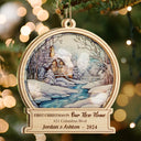 Family - First Christmas In Our New Home - Personalized Suncatcher Ornament