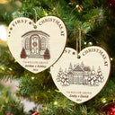 Christmas,Family,Happy - First Christmas In Our New Home - Personalized Custom Shaped Wooden Ornament