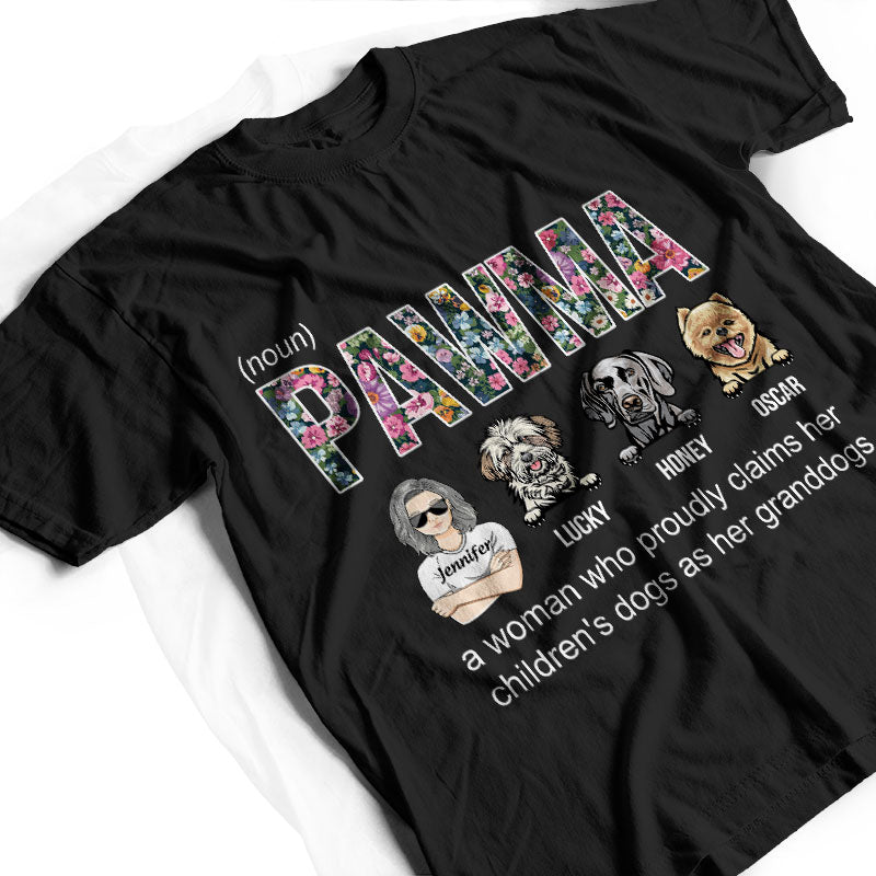 Grandma Mom Pawma - Dog Lover Gift - Personalized Custom T Shirt