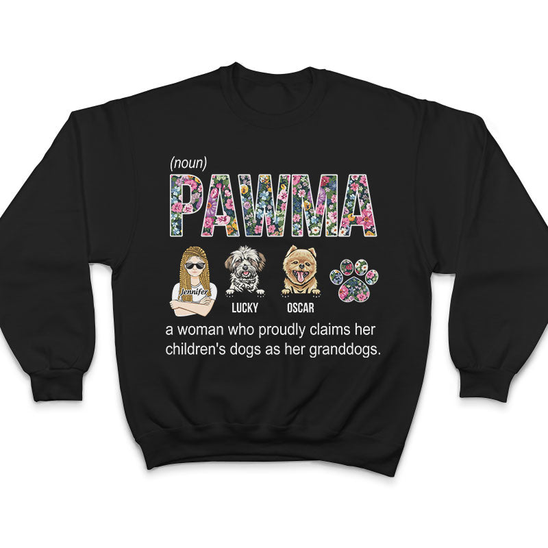 Grandma Mom Pawma - Dog Lover Gift - Personalized Custom T Shirt