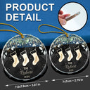 Family - Family Christmas Stocking - Personalized Circle Glass Ornament