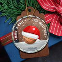 Gift For Yourself, Gift For Kids, Women, Men - Have A Ball This Christmas Kids Sport Ball - Personalized Circle Glass Ornament