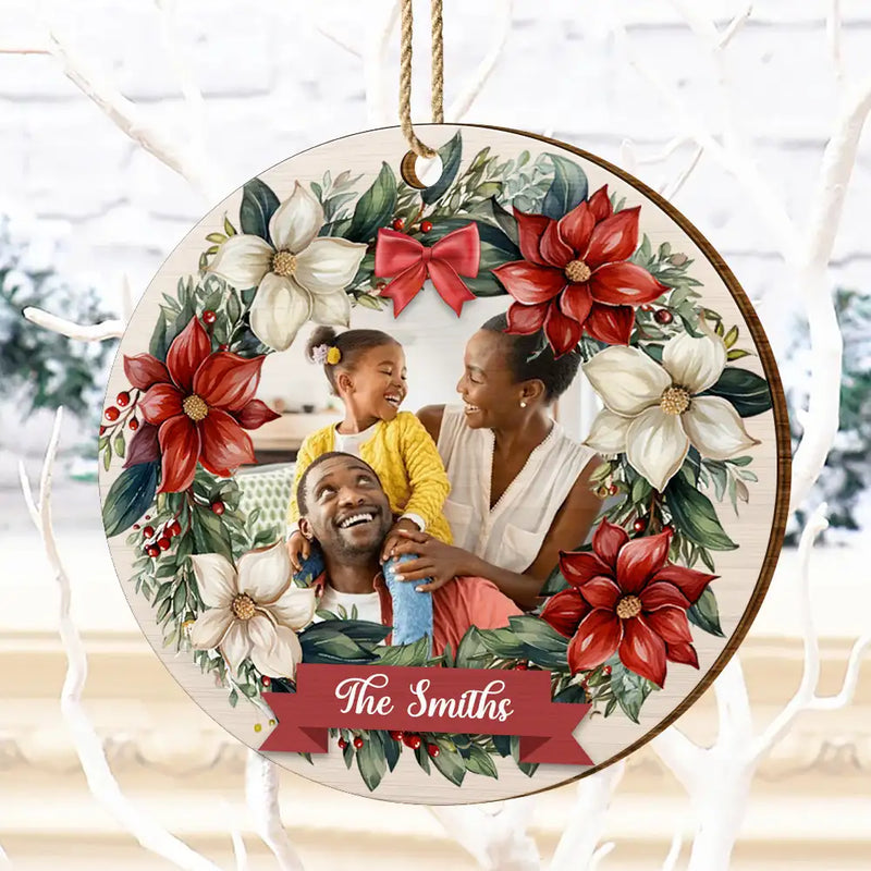 Family - Custom Photo Family - Personalized Custom Shaped Wooden Ornament