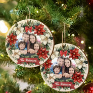Family - Custom Photo Family - Personalized Custom Shaped Wooden Ornament