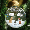 Memorial,Pet Lovers,Christmas - They Still Talk About You Memorial Pet Lovers Christmas - Personalized Circle Glass Ornament