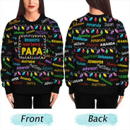 Gift For Grandpa - Reasons I Love Being Papa Light - Personalized Unisex Ugly Sweater