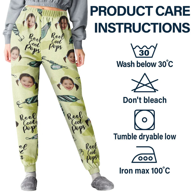 Gift For Grandpa, Gift For Father - Custom Photo Reel Cool Dad Papa - Personalized Pajama Pants