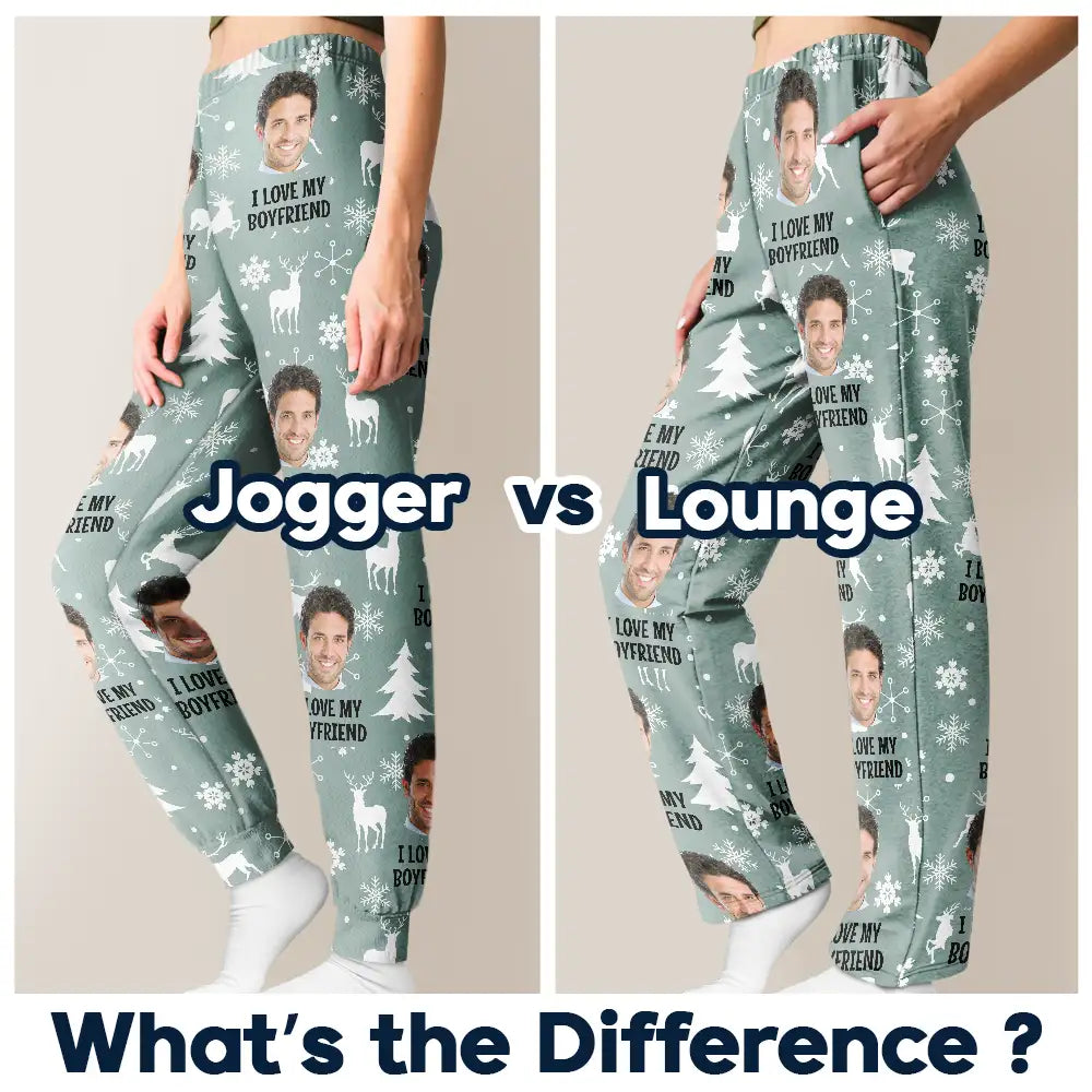 Gift For Wife, Girlfriend - Custom Photo I Love My Wife - Personalized Pajama Pants