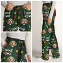 Custom Photo I Woof You I Meow You - Personalized Pajama Pants