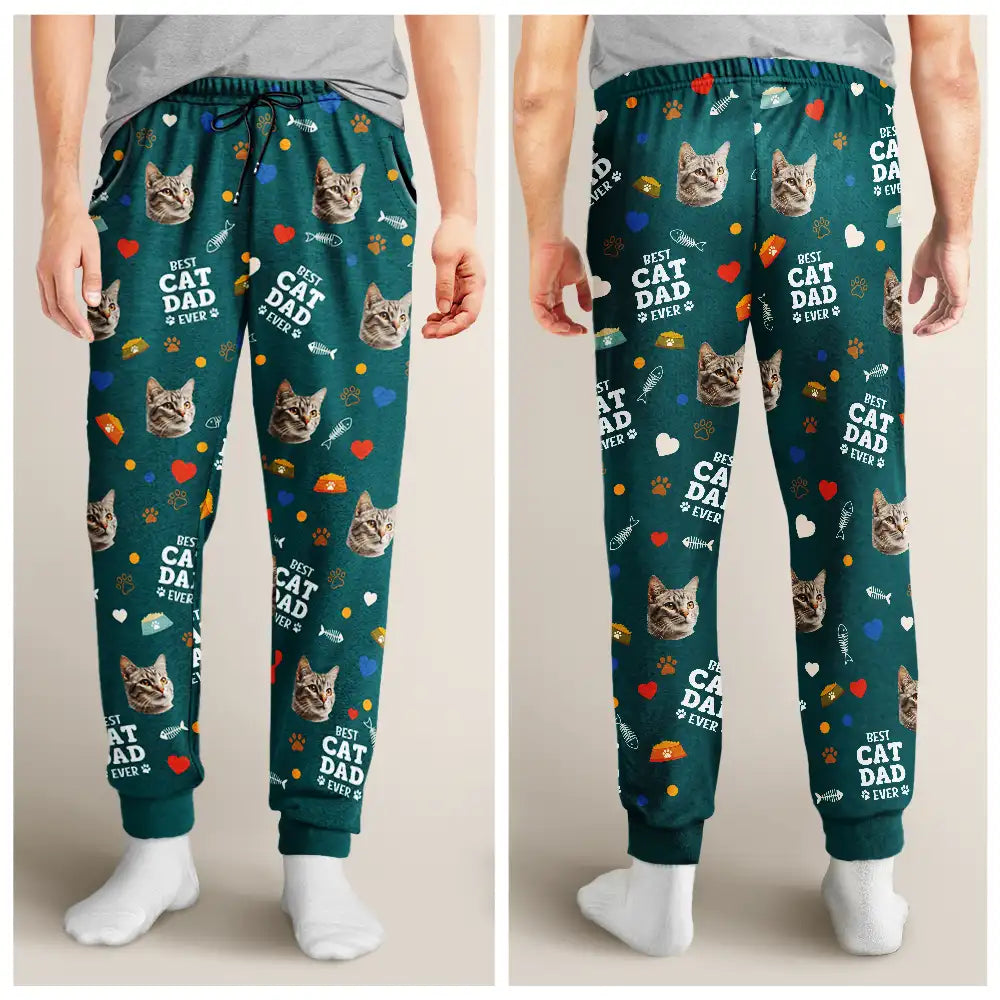 Custom Photo Best Dog Mom Dog Dad - Personalized Pajama Pants