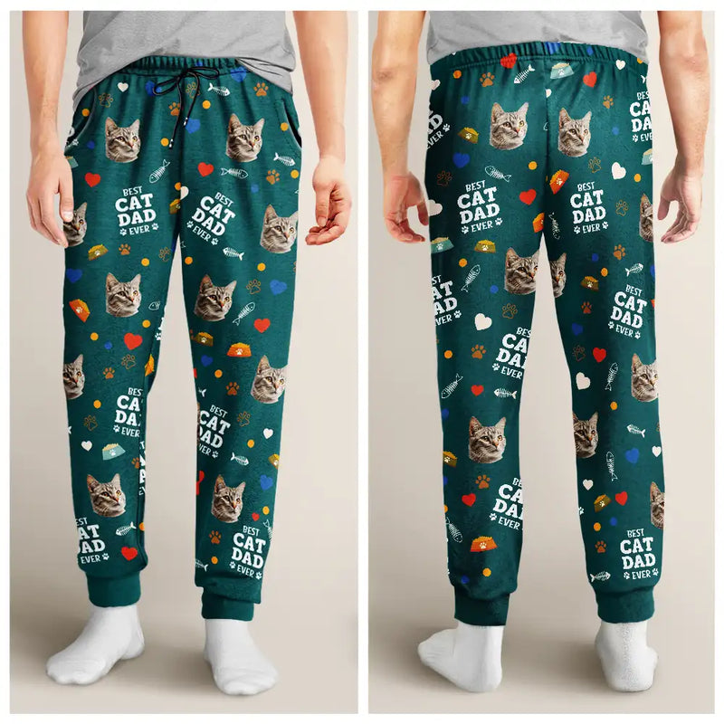 Custom Photo Best Dog Mom Dog Dad - Personalized Pajama Pants