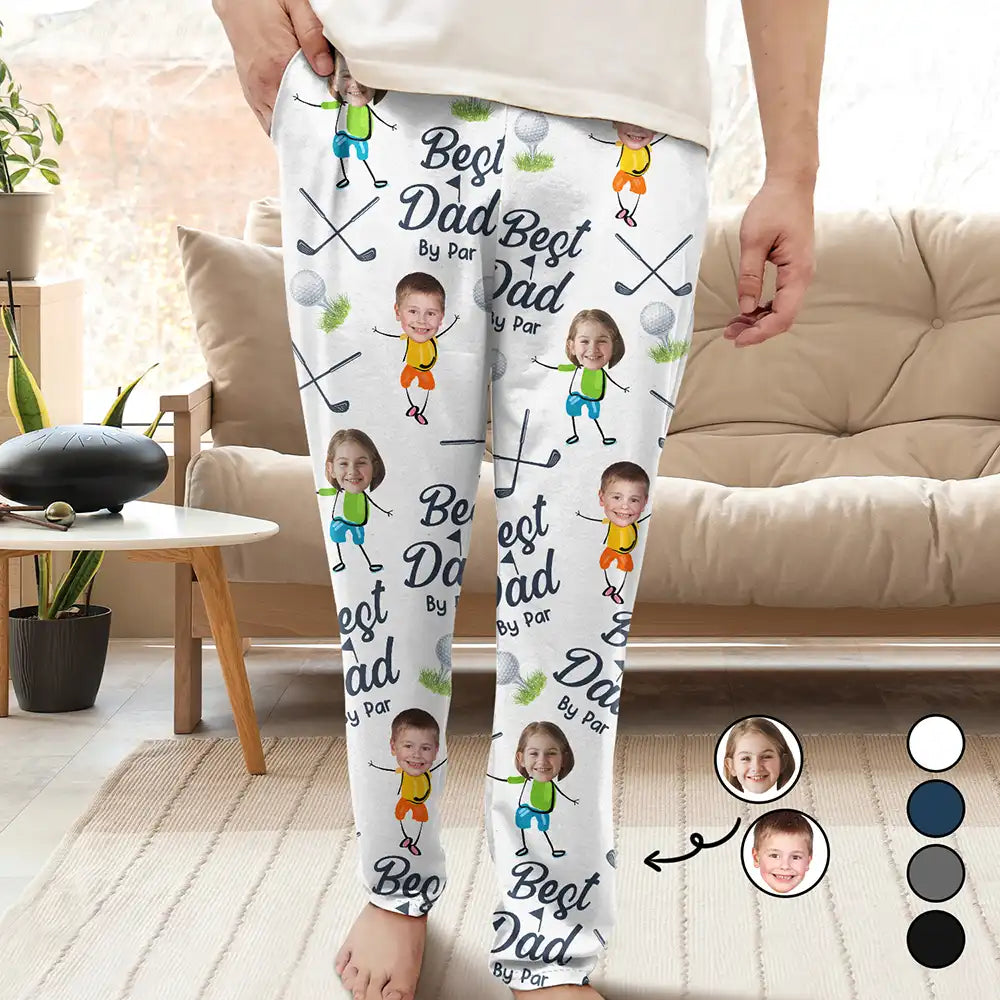 Photo personnalisée Meilleur papa par Par - Pantalon de pyjama personnalisé 