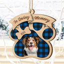 Christmas,Custom Photo,Memorial,Pet Lovers,Sad - Custom Photo In Loving Memory Pet - Personalized Custom Shaped Wooden Ornament